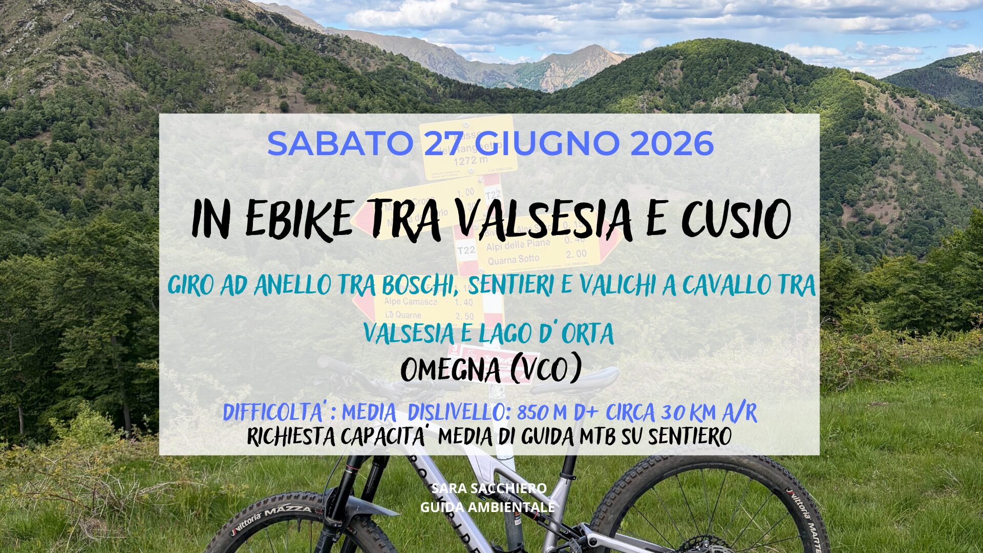 27 giugno 2026: IIN EBIKE TRA VALSESIA E CUSIO